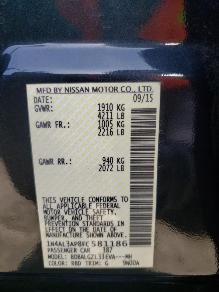 Photo 10 from auction – 2015 NISSAN ALTIMA 2.5 with VIN 1N4AL3AP8FC581186