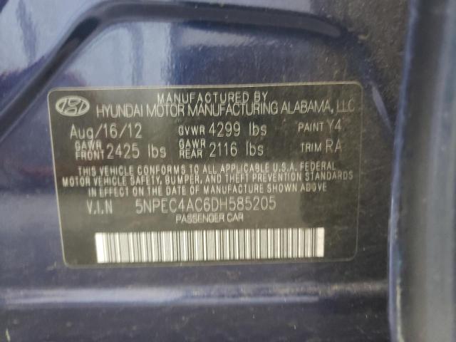 Photo 10 from auction – 2013 HYUNDAI SONATA SE with VIN 5NPEC4AC6DH585205
