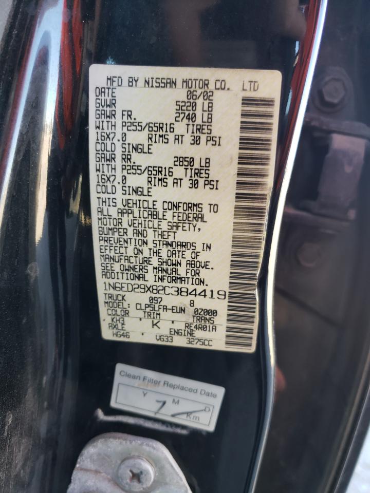 Photo 10 from auction – 2002 NISSAN FRONTIER C with VIN 1N6ED29X82C384419
