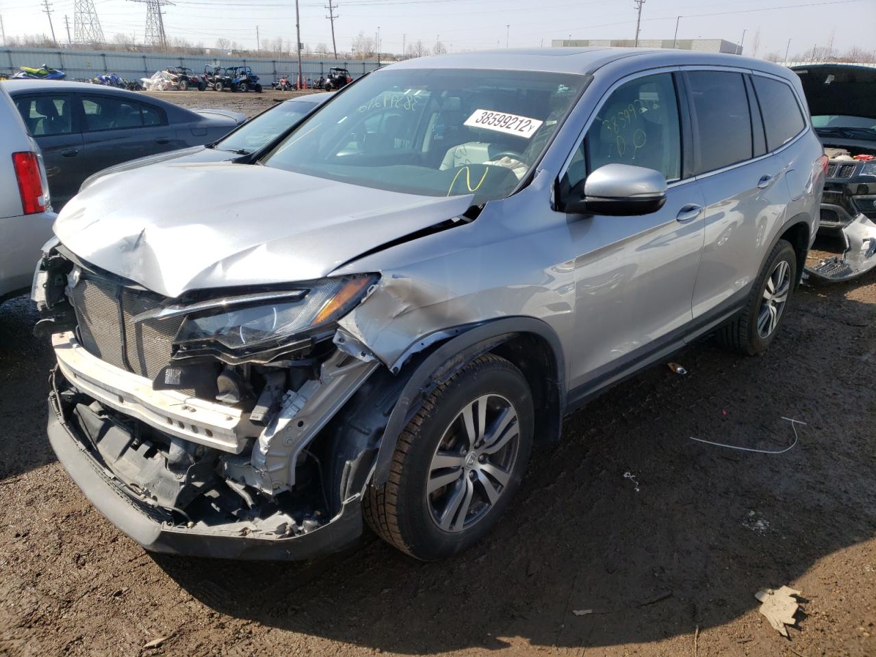 Photo 2 from auction – 2017 HONDA PILOT EXL with VIN 5FNYF6H54HB019779