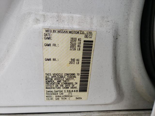Photo 10 from auction – 2013 NISSAN ALTIMA 2.5 with VIN 1N4AL3AP5DC136448