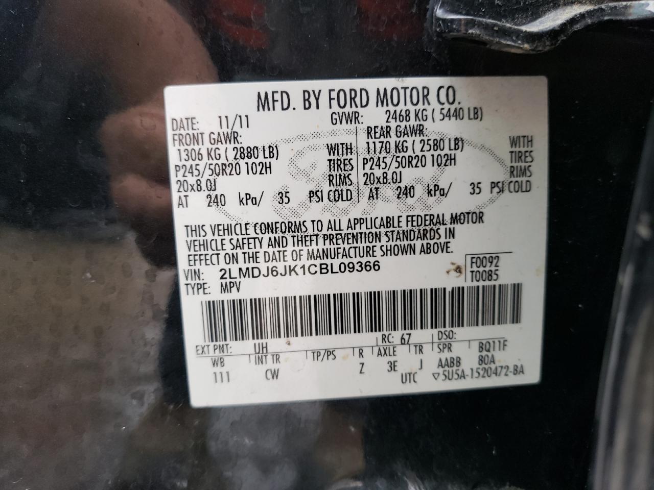 Photo 10 from auction – 2012 LINCOLN MKX with VIN 2LMDJ6JK1CBL09366