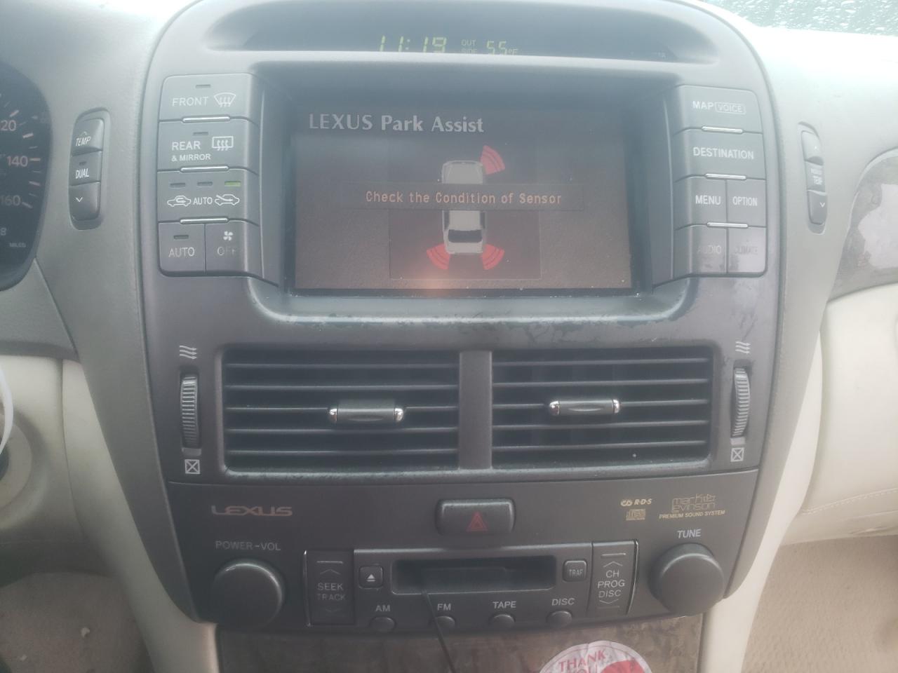 Photo 9 from auction – 2003 LEXUS LS 430 with VIN JTHBN30F330103416