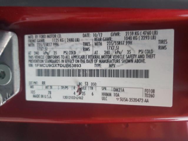 Photo 10 from auction – 2013 FORD ESCAPE SE with VIN 1FMCU9GX7DUB63893