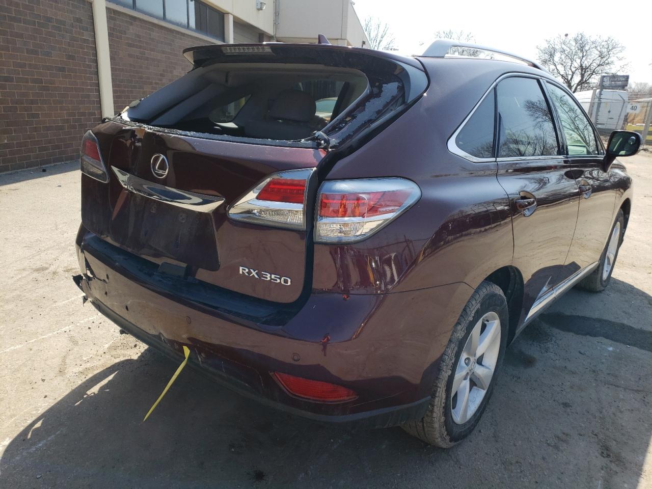 Photo 4 from auction – 2013 LEXUS RX 350 BAS with VIN 2T2BK1BA5DC155245