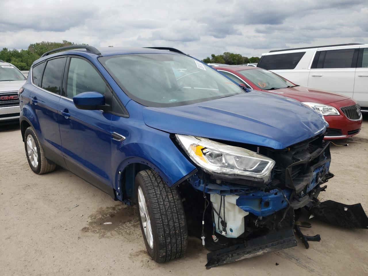 FORD ESCAPE SEL 2018 with VIN 1FMCU0HD7JUA94604 - Photo from auction