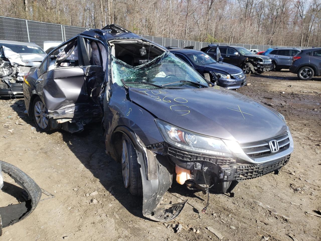 HONDA ACCORD EXL 2014 with VIN 1HGCR2F83EA145998 - Photo from auction