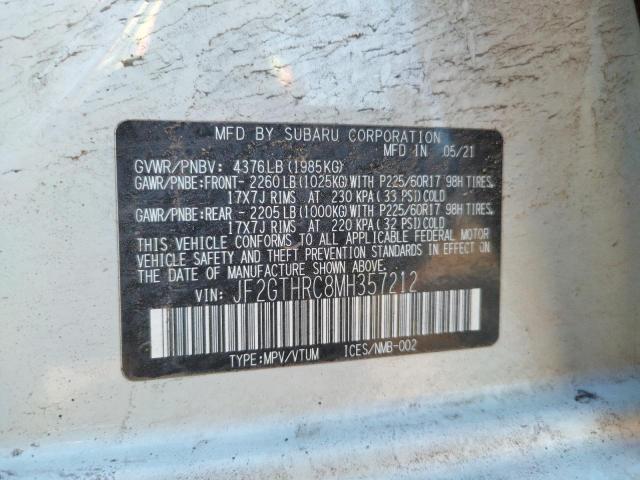 Photo 10 from auction – 2021 SUBARU CROSSTREK with VIN JF2GTHRC8MH357212
