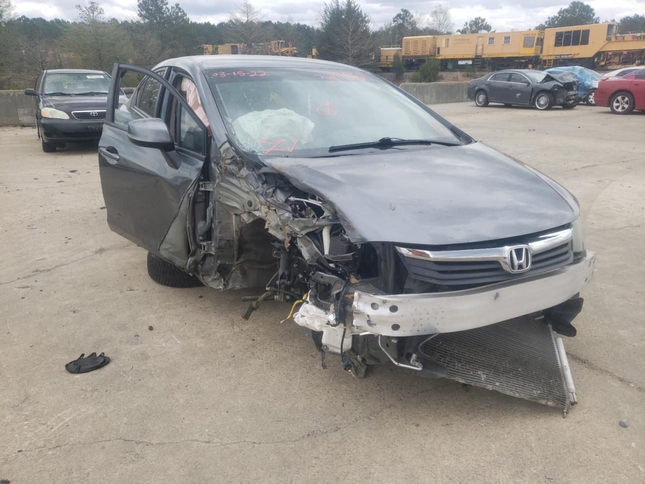 HONDA CIVIC LX 2012 with VIN 19XFB2F57CE091928 - Photo from auction