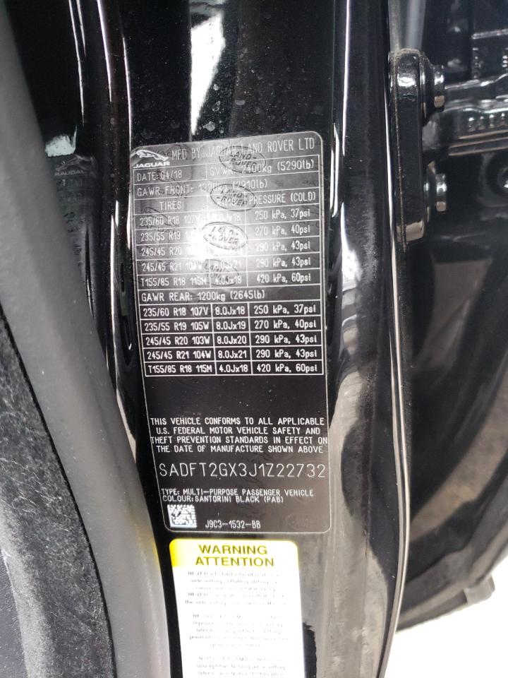 Photo 10 from auction – 2018 JAGUAR E-PACE R-D with VIN SADFT2GX3J1Z22732