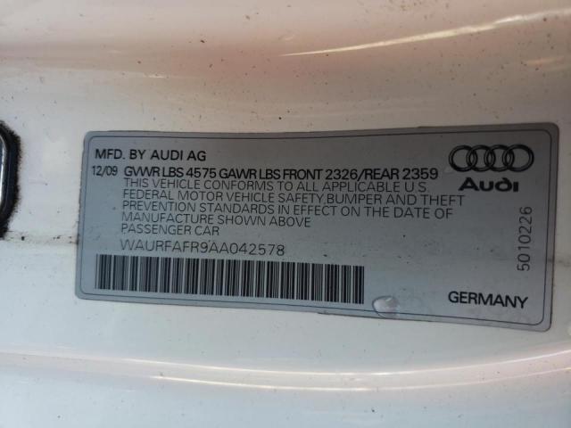 Photo 10 from auction – 2010 AUDI A5 PREMIUM with VIN WAURFAFR9AA042578