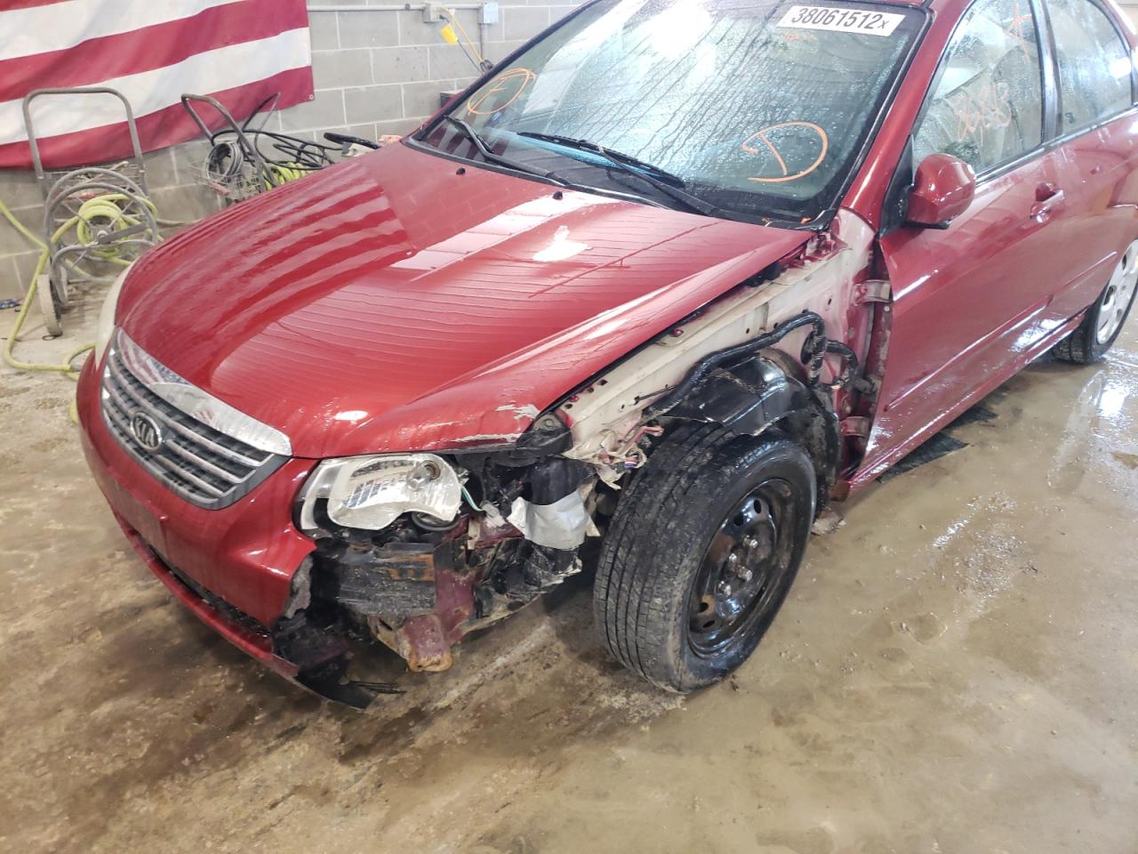 Photo 9 from auction – 2008 KIA SPECTRA EX with VIN KNAFE121385509387