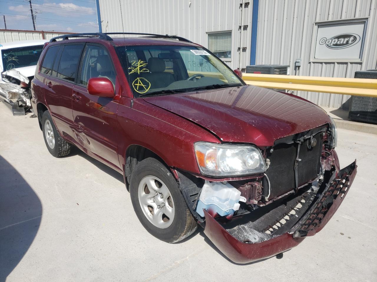 TOYOTA HIGHLANDER 2007 with VIN JTEGD21A470156778 - Photo from auction