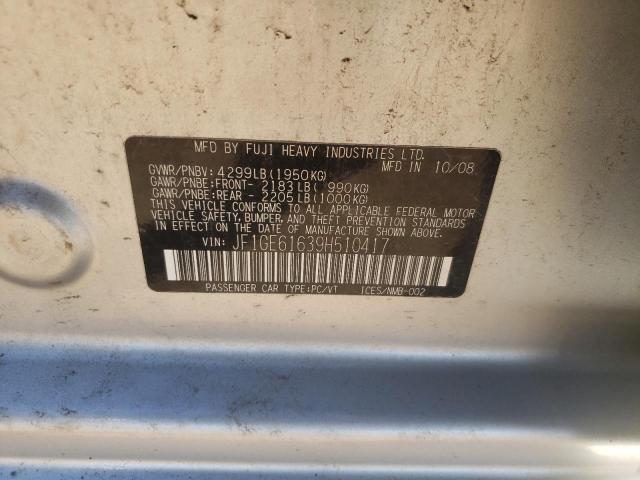 Photo 10 from auction – 2009 SUBARU IMPREZA 2. with VIN JF1GE61639H510417