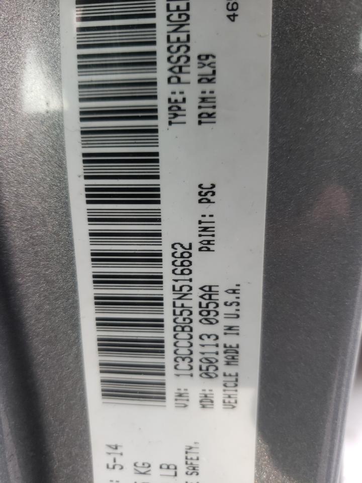Photo 10 from auction – 2015 CHRYSLER 200 S with VIN 1C3CCCBG5FN516662