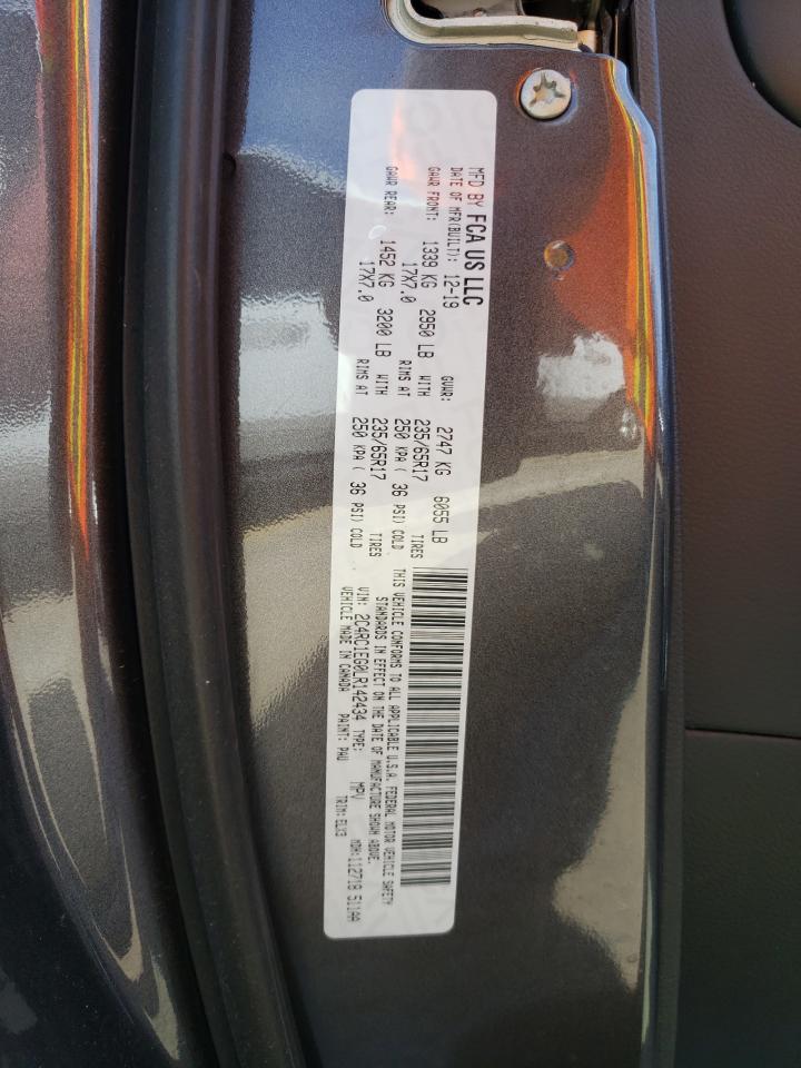 Photo 10 from auction – 2020 CHRYSLER PACIFICA T with VIN 2C4RC1EG0LR142434