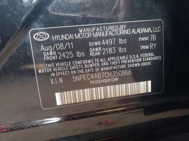 Photo 10 from auction – 2012 HYUNDAI SONATA SE with VIN 5NPEC4AB7CH350866