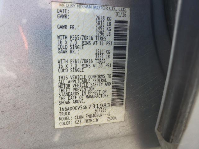 Zdjęcie 10 z aukcji – 2016 NISSAN FRONTIER S z VIN 1N6AD0EV5GN731983