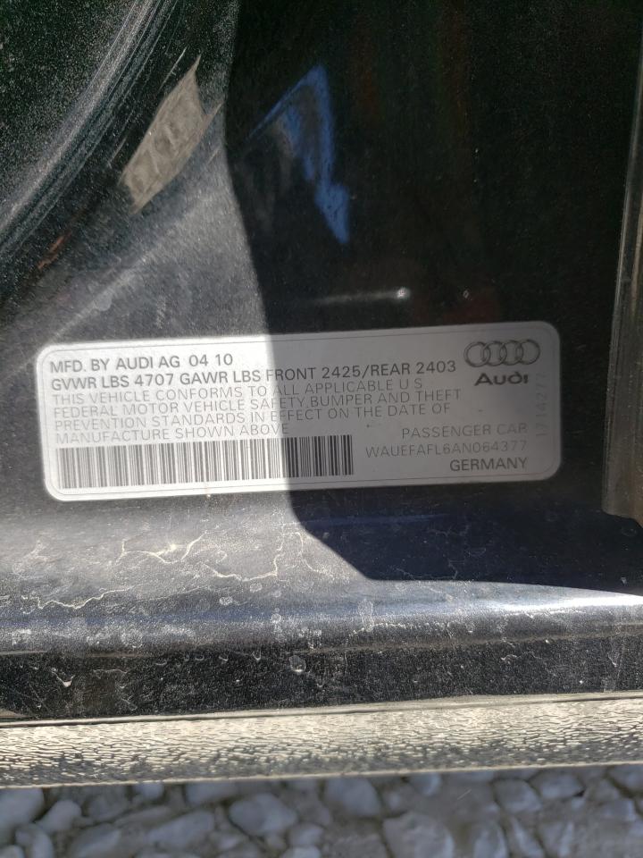 Photo 10 from auction – 2010 AUDI A4 PREMIUM with VIN WAUEFAFL6AN064377