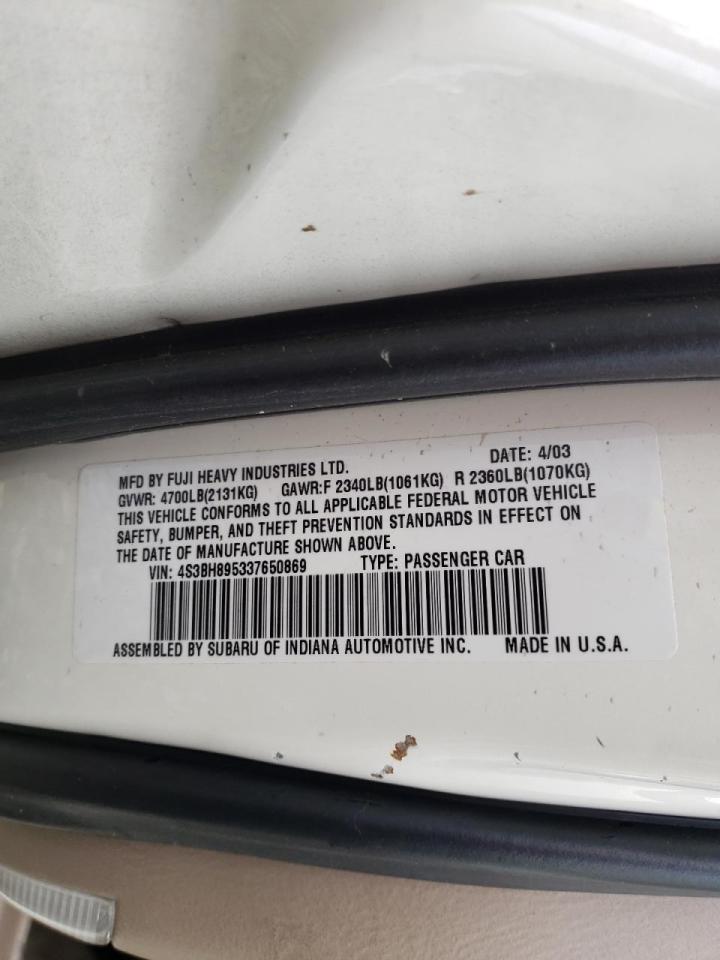 Zdjęcie 10 z aukcji – 2003 SUBARU LEGACY OUT z VIN 4S3BH895337650869