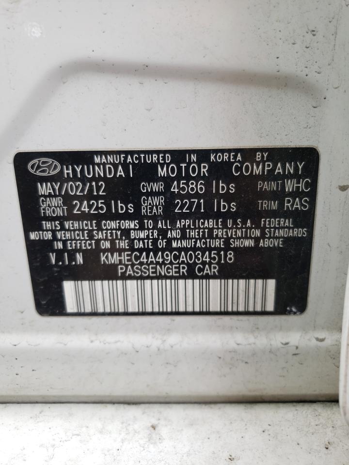 Photo 10 from auction – 2012 HYUNDAI SONATA HYB with VIN KMHEC4A49CA034518