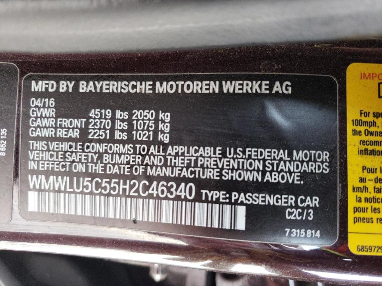 Photo 10 from auction – 2017 MINI COOPER S C with VIN WMWLU5C55H2C46340