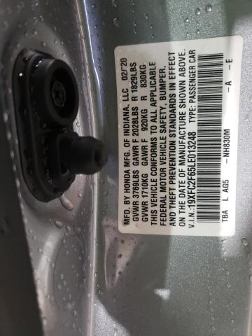 Photo 10 from auction – 2020 HONDA CIVIC LX with VIN 19XFC2F65LE013248