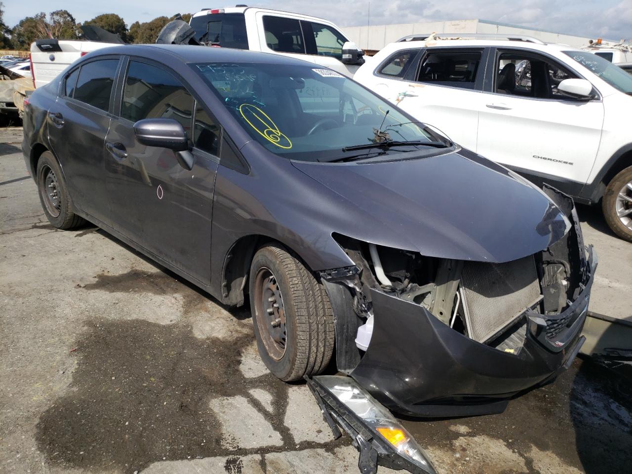 HONDA CIVIC LX 2014 with VIN 19XFB2F55EE217156 - Photo from auction