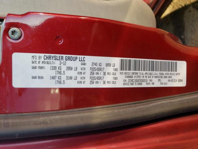 Photo 10 from auction – 2012 CHRYSLER TOWN & COU with VIN 2C4RC1BG0CR266918