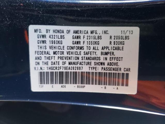 Photo 10 from auction – 2014 HONDA ACCORD EX with VIN 1HGCR2F79EA092697