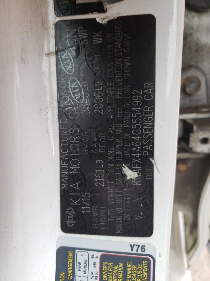 Photo 10 from auction – 2016 KIA FORTE LX with VIN KNAFX4A64G5554992