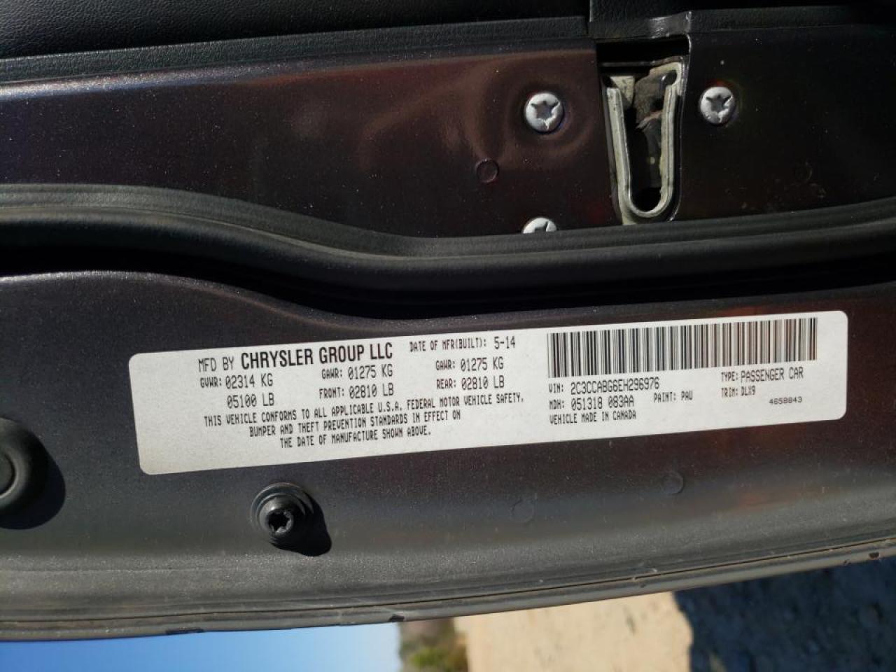 Photo 10 from auction – 2014 CHRYSLER 300 S with VIN 2C3CCABG6EH296976