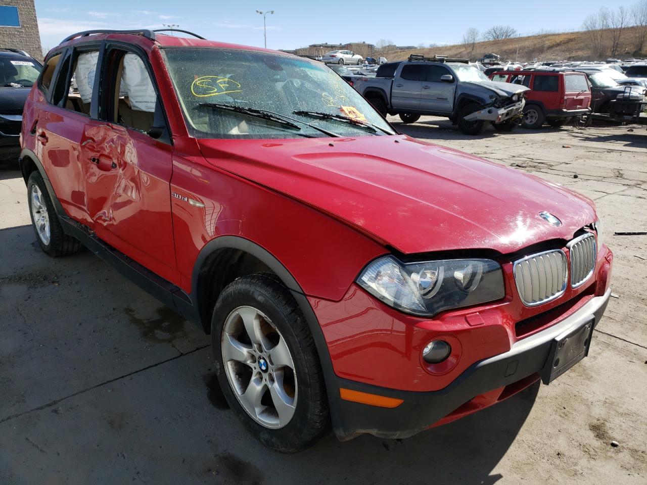 BMW X3 3.0SI 2008 with VIN WBXPC93458WJ21482 - Photo from auction
