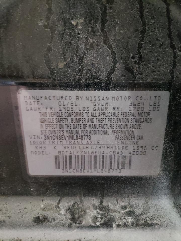 Photo 10 from auction – 2021 NISSAN VERSA SV with VIN 3N1CN8EV1ML848773