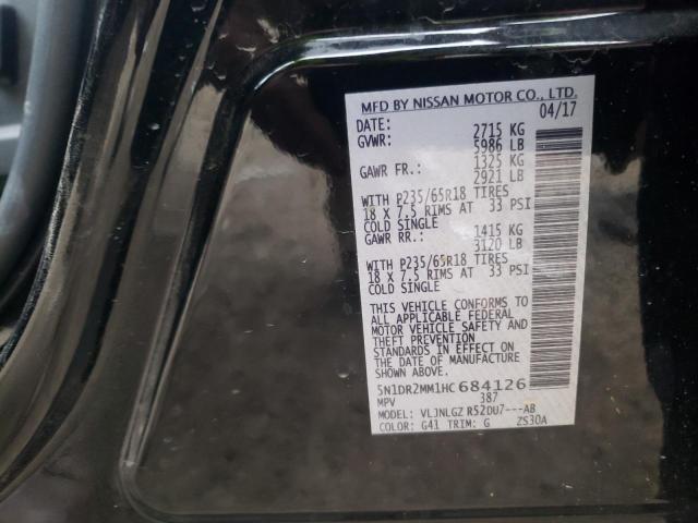 Photo 10 from auction – 2017 NISSAN PATHFINDER with VIN 5N1DR2MM1HC684126