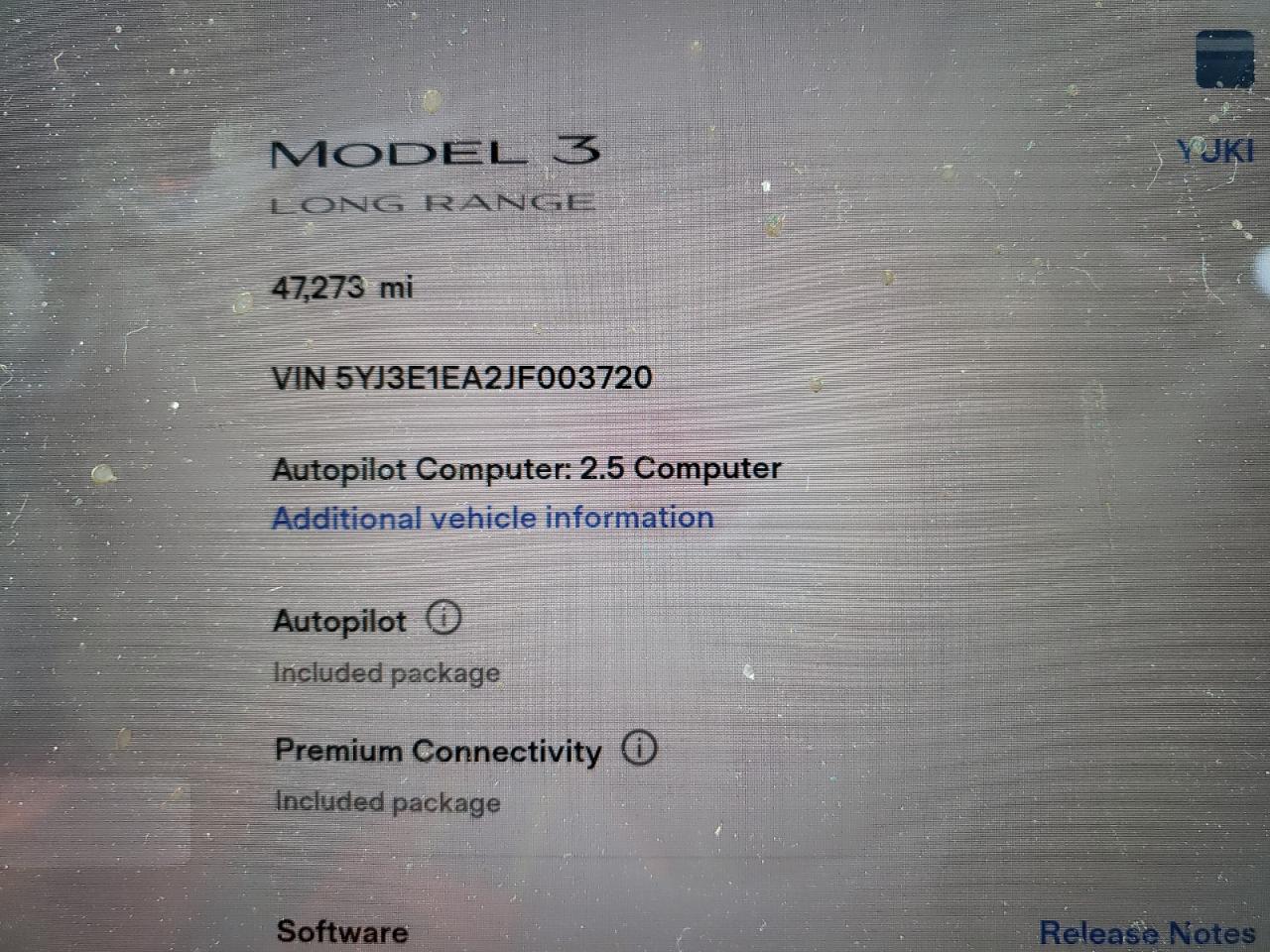 Photo 8 from auction – 2018 TESLA MODEL 3 with VIN 5YJ3E1EA2JF003720
