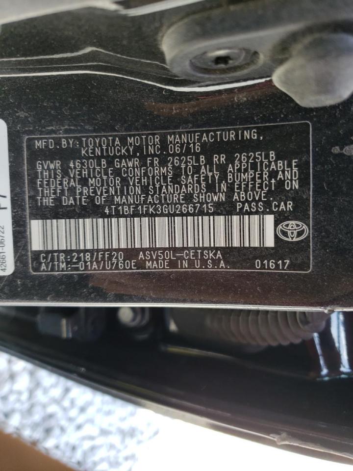 Photo 10 from auction – 2016 TOYOTA CAMRY LE with VIN 4T1BF1FK3GU266715