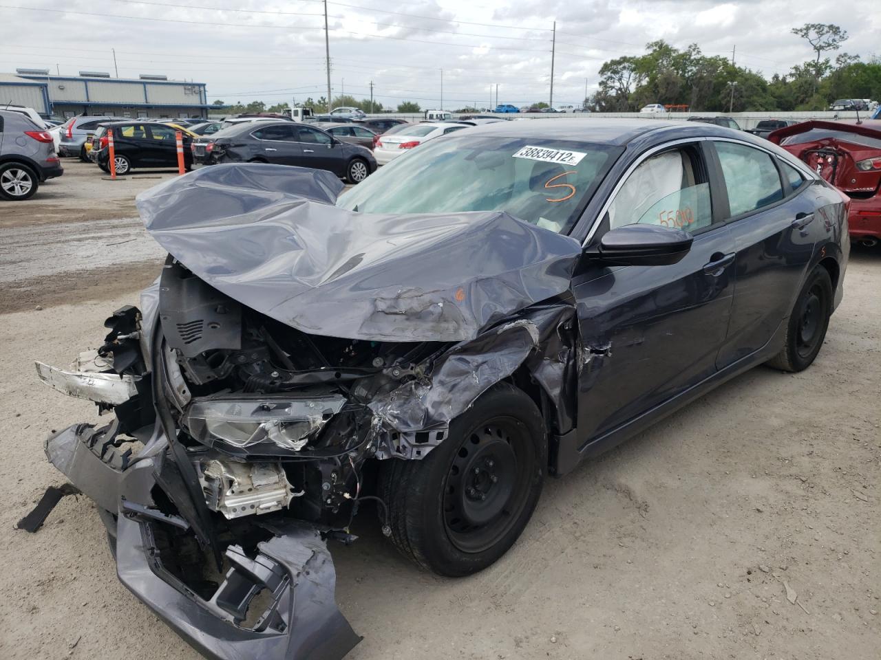 Photo 2 from auction – 2017 HONDA CIVIC LX with VIN 19XFC2F54HE030797