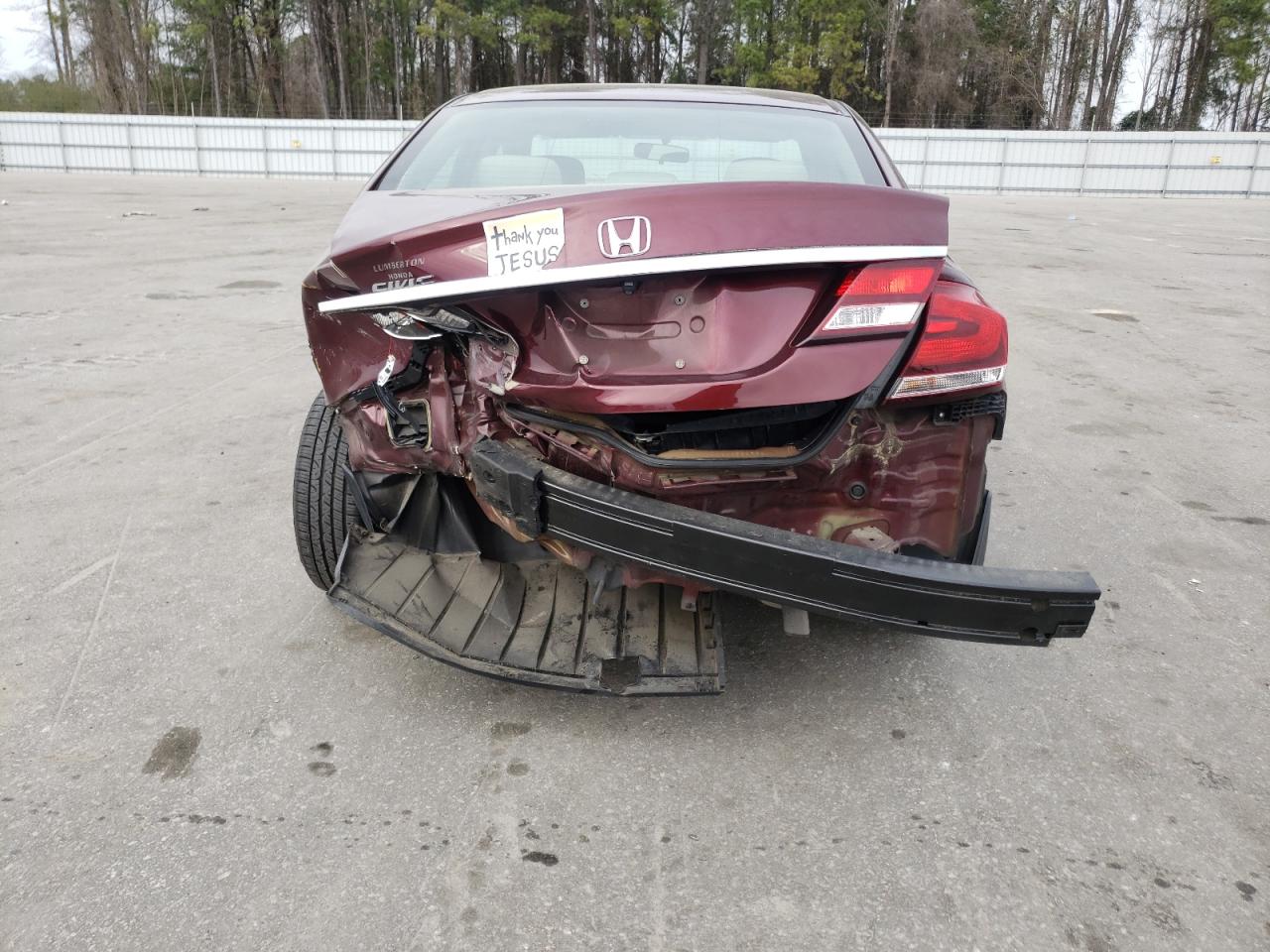 Photo 9 from auction – 2015 HONDA CIVIC LX with VIN 2HGFB2F58FH500979