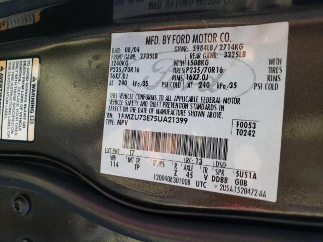 Photo 10 from auction – 2005 FORD EXPLORER X with VIN 1FMZU73E75UA21399