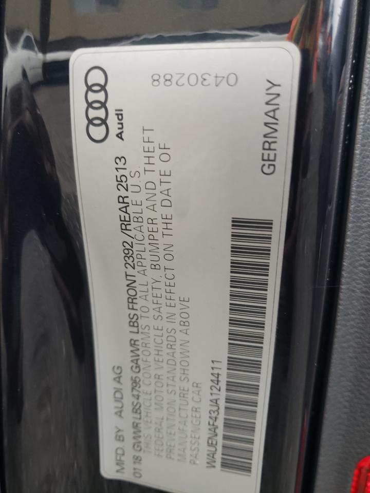 Photo 10 from auction – 2018 AUDI A4 PREMIUM with VIN WAUENAF43JA124411
