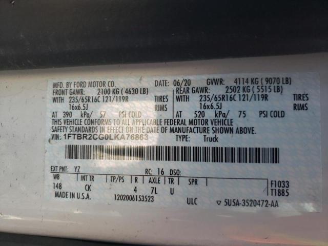 Photo 10 from auction – 2020 FORD TRANSIT T- with VIN 1FTBR2CG0LKA76863