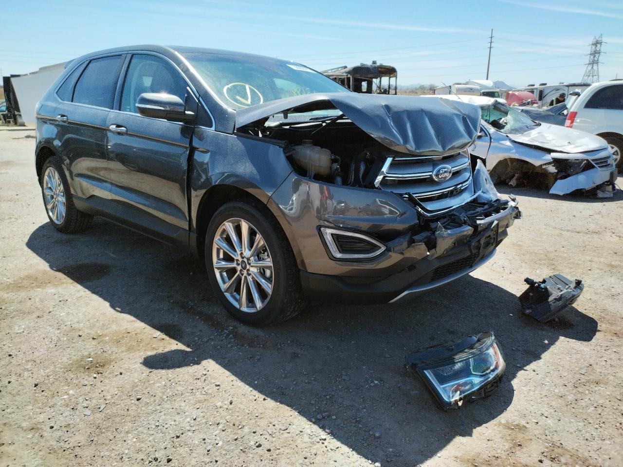 FORD EDGE TITAN 2018 with VIN 2FMPK3K9XJBB05517 - Photo from auction