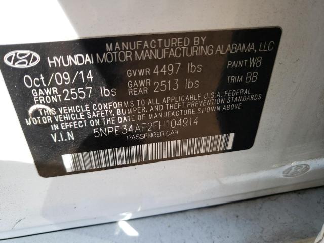 Photo 10 from auction – 2015 HYUNDAI SONATA SPO with VIN 5NPE34AF2FH104914