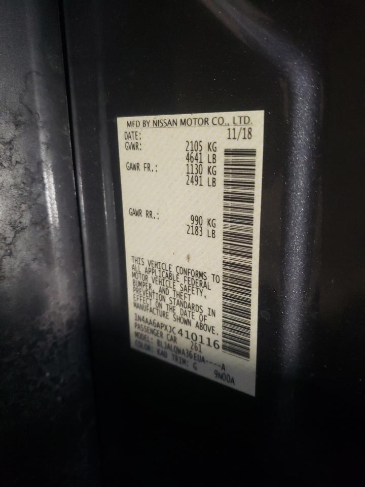 Photo 10 from auction – 2018 NISSAN MAXIMA 3.5 with VIN 1N4AA6APXJC410116