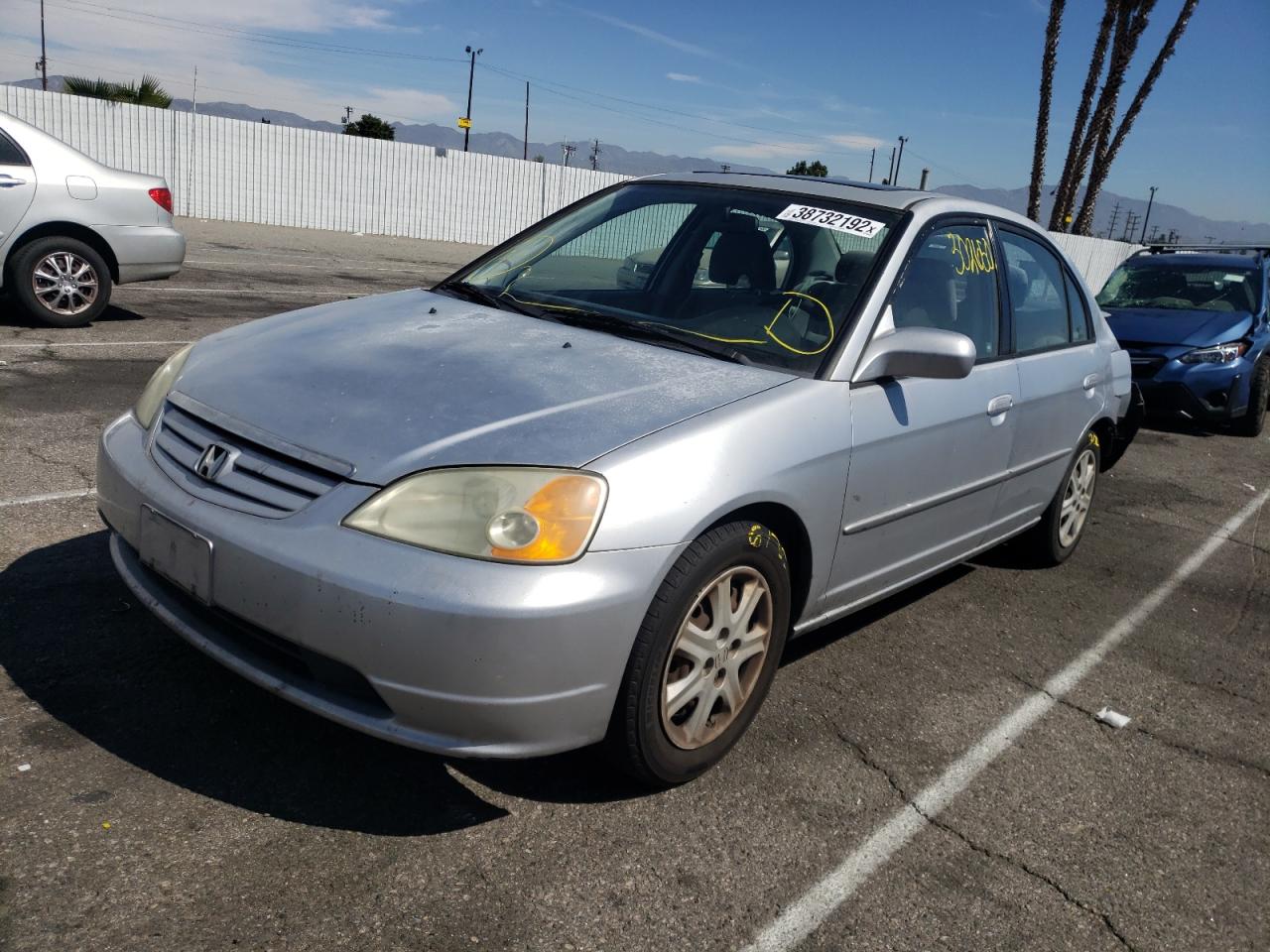 Photo 2 from auction – 2003 HONDA CIVIC EX with VIN 2HGES25783H608352