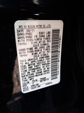 Photo 10 from auction – 2012 INFINITI FX35 with VIN JN8AS1MU3CM120183