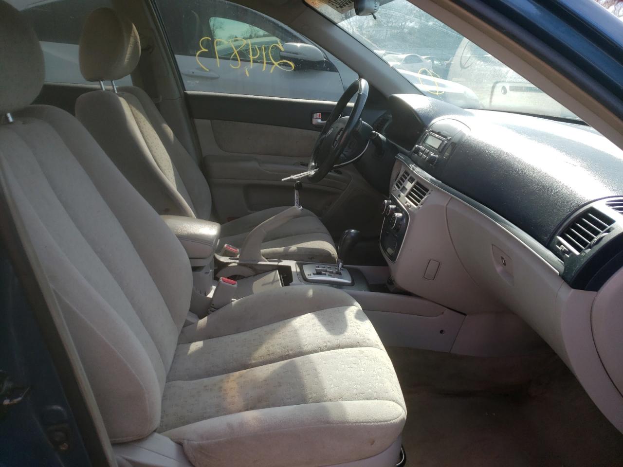 Photo 5 from auction – 2007 HYUNDAI SONATA SE with VIN 5NPEU46F27H183945
