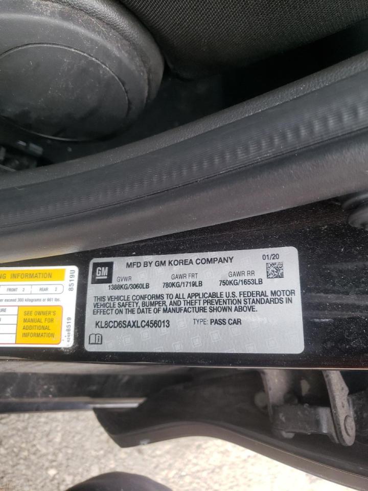 Photo 10 from auction – 2020 CHEVROLET SPARK 1LT with VIN KL8CD6SAXLC456013