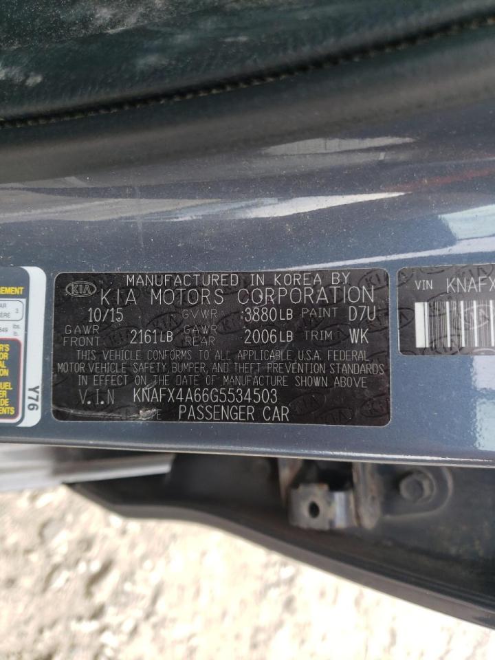 Photo 10 from auction – 2016 KIA FORTE LX with VIN KNAFX4A66G5534503